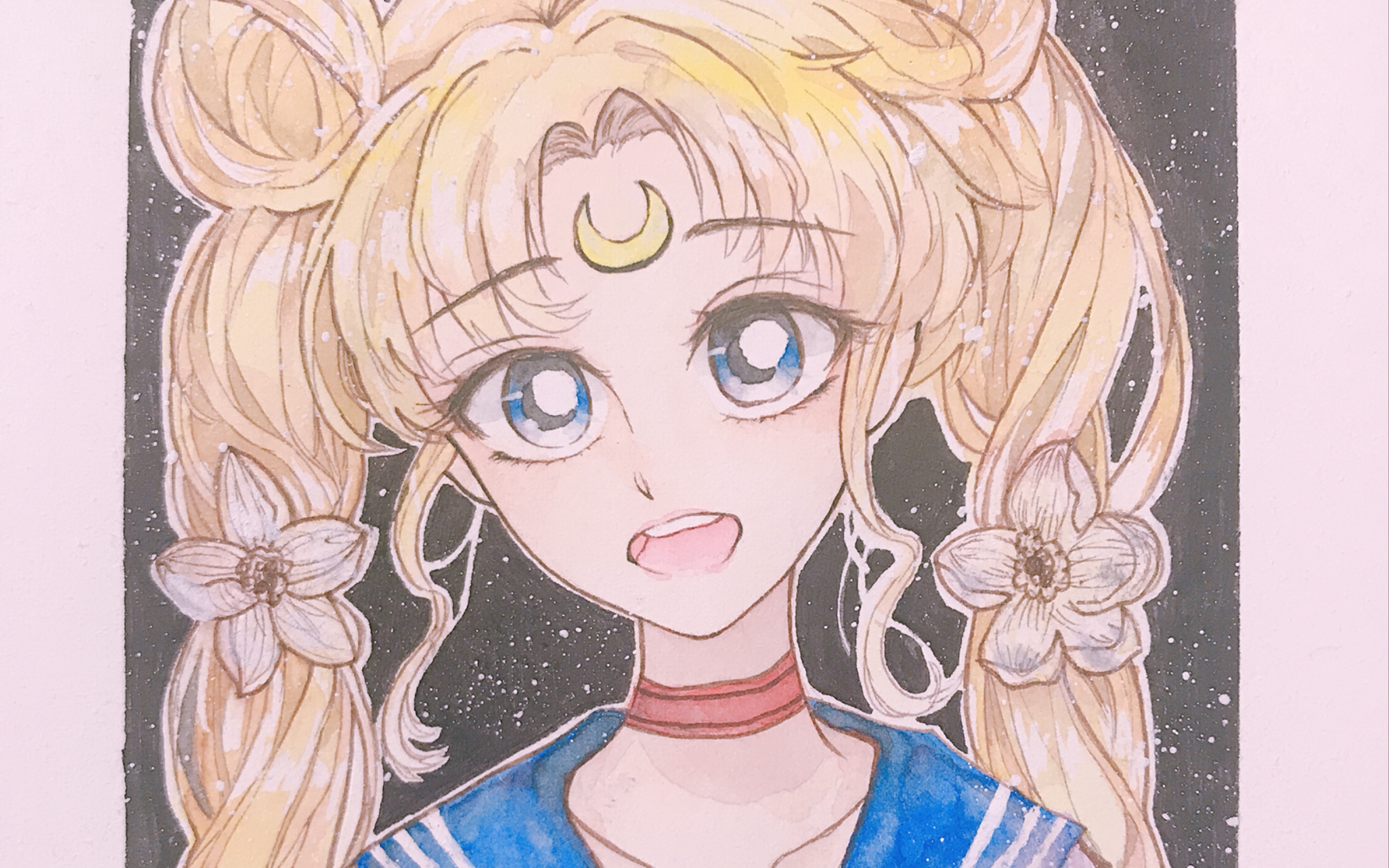 【水彩】新手:美少女战士(20`660720)教程(并不