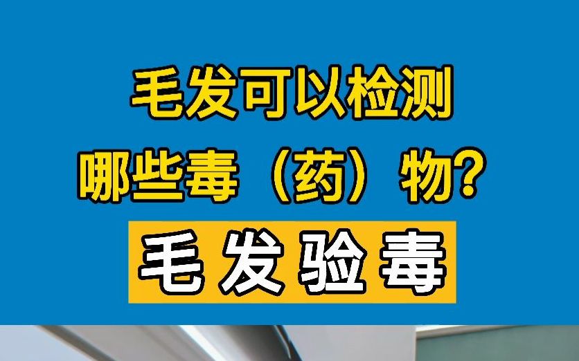 [图]毛发验毒可以检测出这些常见的毒（药）物，真是不看不知道！