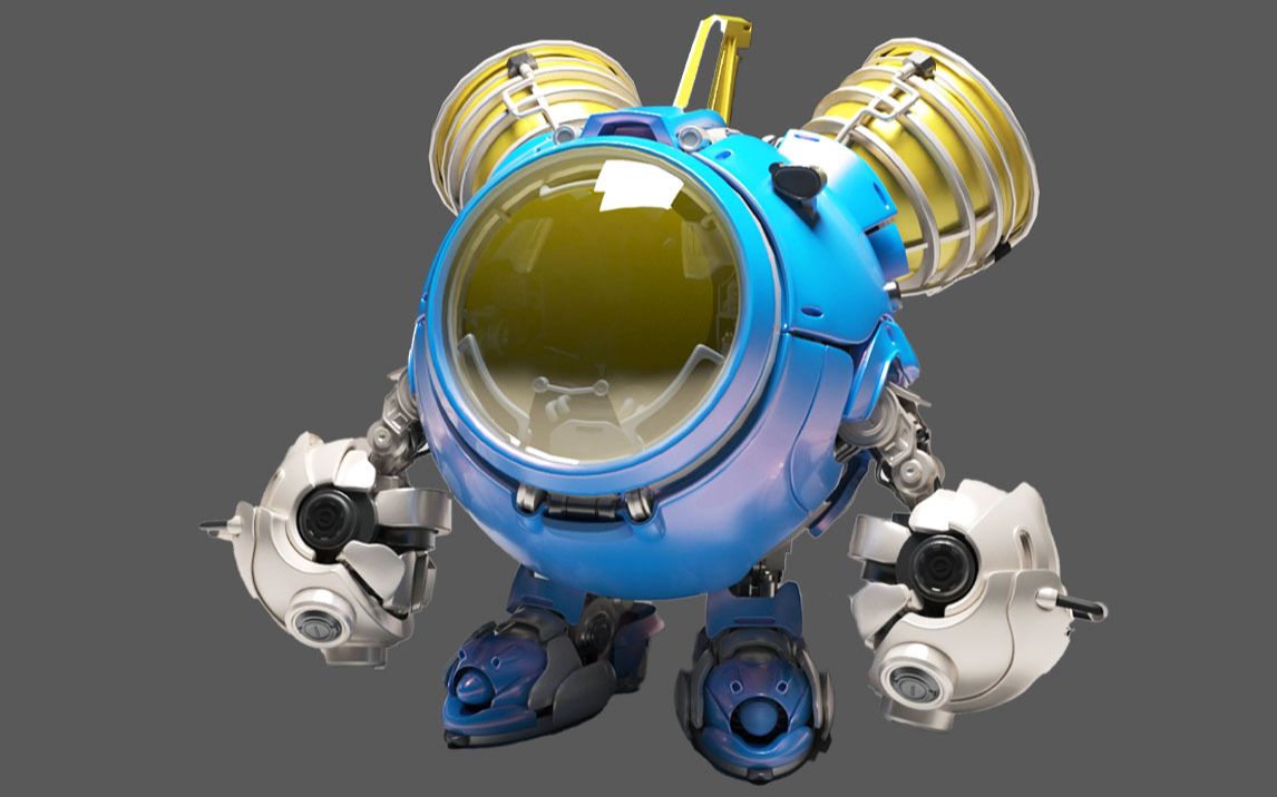 【maya建模】从零开始教你,次世代卡通机器人高模教学