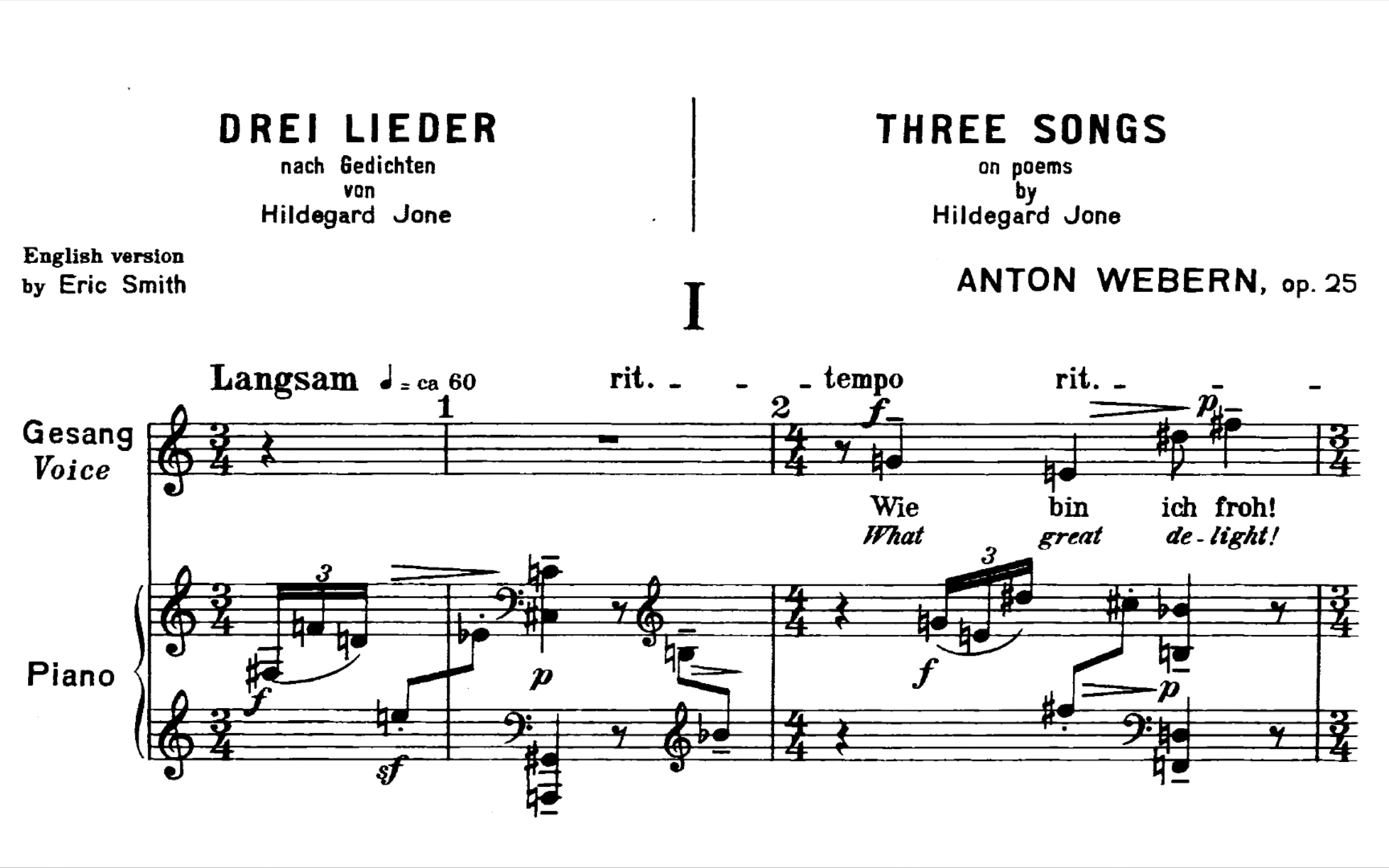 [图][曲谱同步] Anton Webern - 3 Songs on Poems by Hildegard Jone, Op. 25