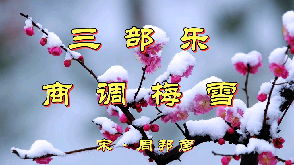 诗词欣赏:周邦彦《三部乐ⷥ•†调梅雪》——倩谁摘取,寄赠情人桃叶哔哩哔哩bilibili