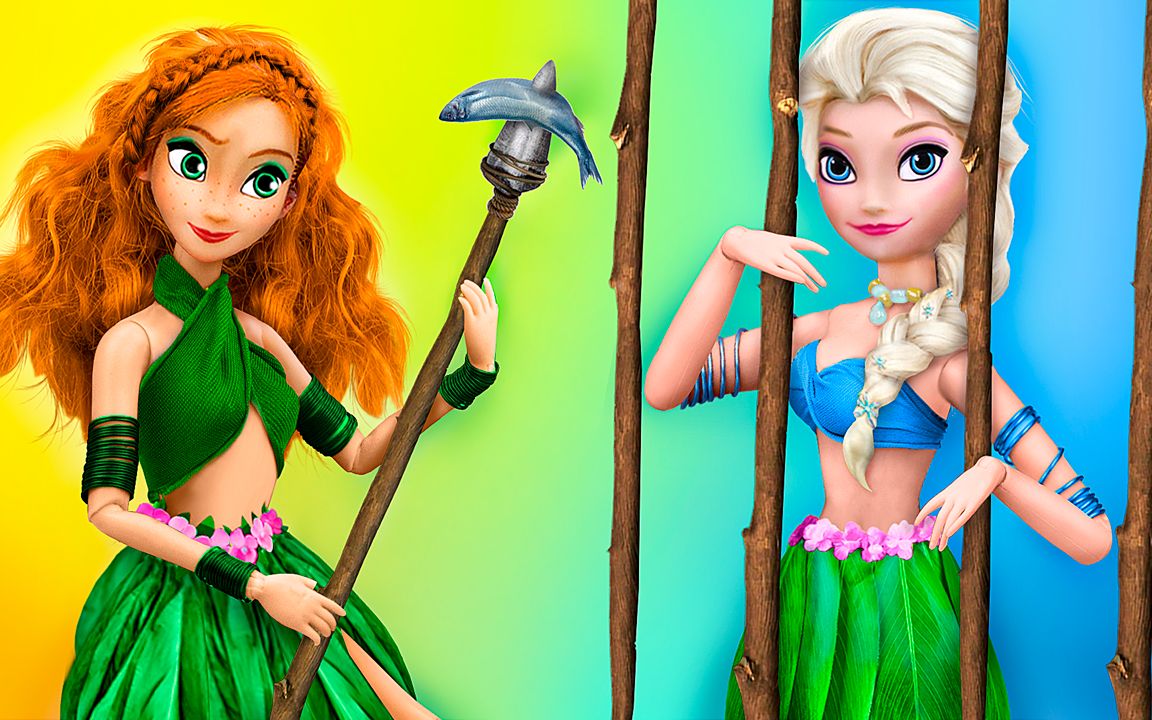 艾尔莎和安娜在岛上 11冷冻diy