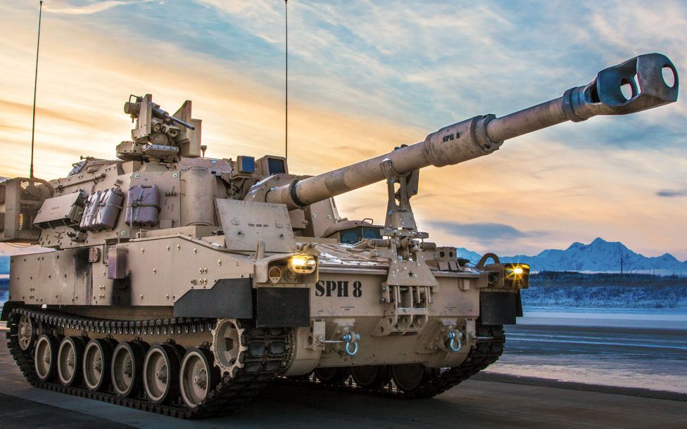 美国最新自行火炮m109a7在 fort riley的测试