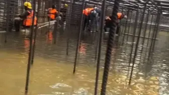 欧洲施工现场实拍！刮风下雨发大水也不耽误干活