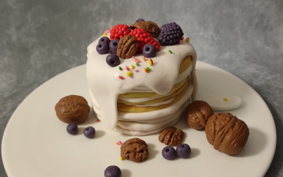 面塑小蛋糕,是不能吃的那种蛋糕_哔哩哔哩 (゜-゜)つロ 干杯~-bili