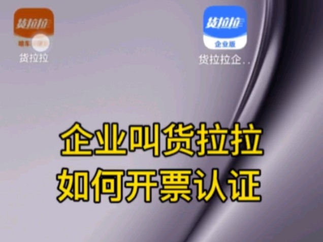 企业叫货拉拉如何开票认证哔哩哔哩bilibili