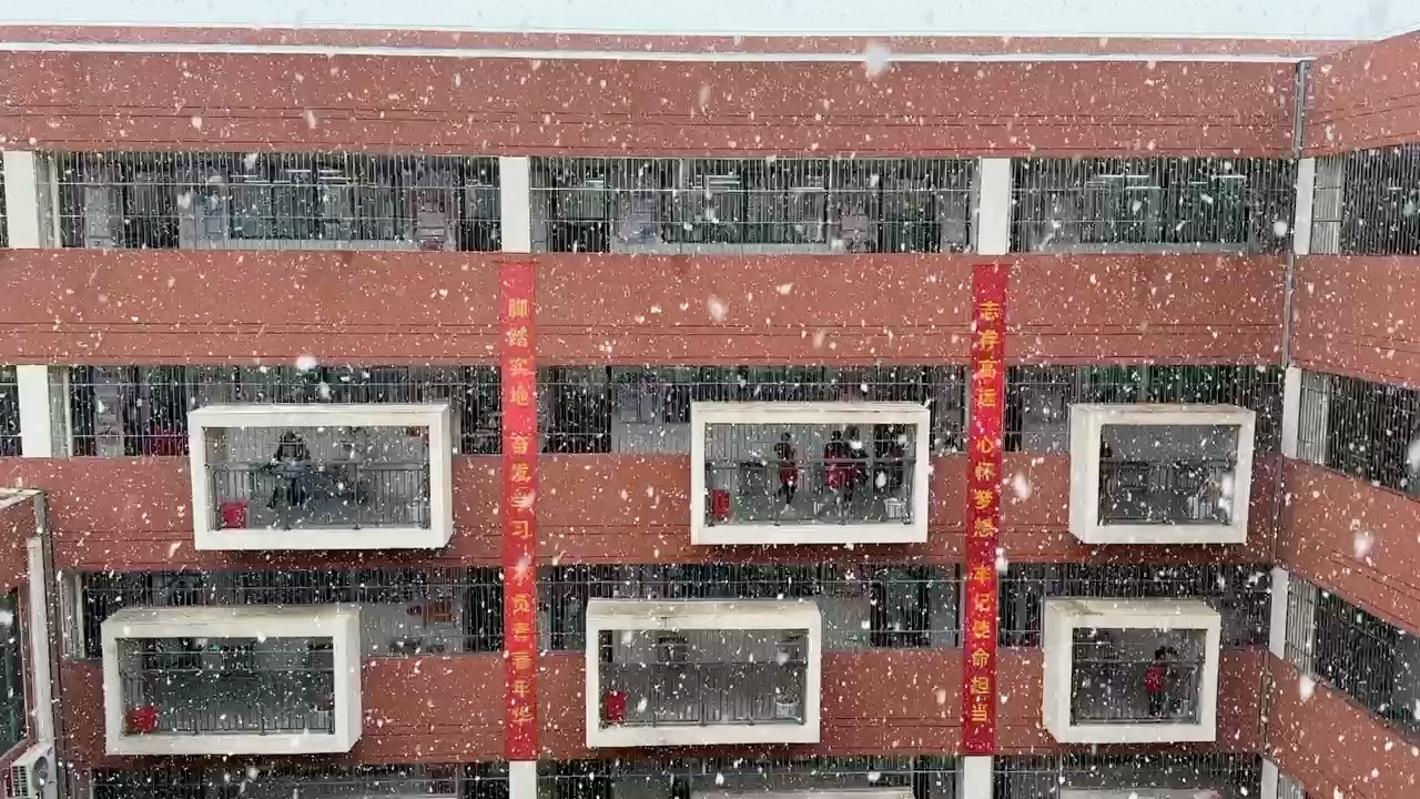 唐河一高的第一场雪