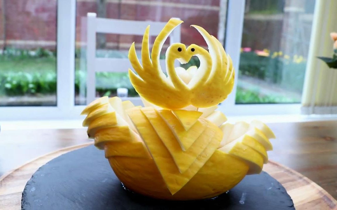 【手工制作】哈密瓜天鹅