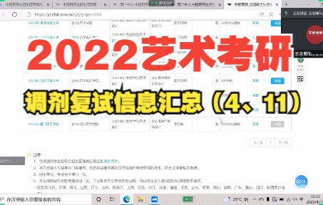 2022艺术考研调剂复试信息汇总(4.11)哔哩哔哩bilibili