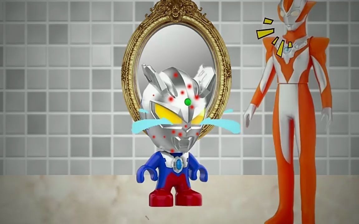 小赛罗奥特曼吃太多油炸的东西上火了 幼儿启蒙 动画 奥特曼玩具