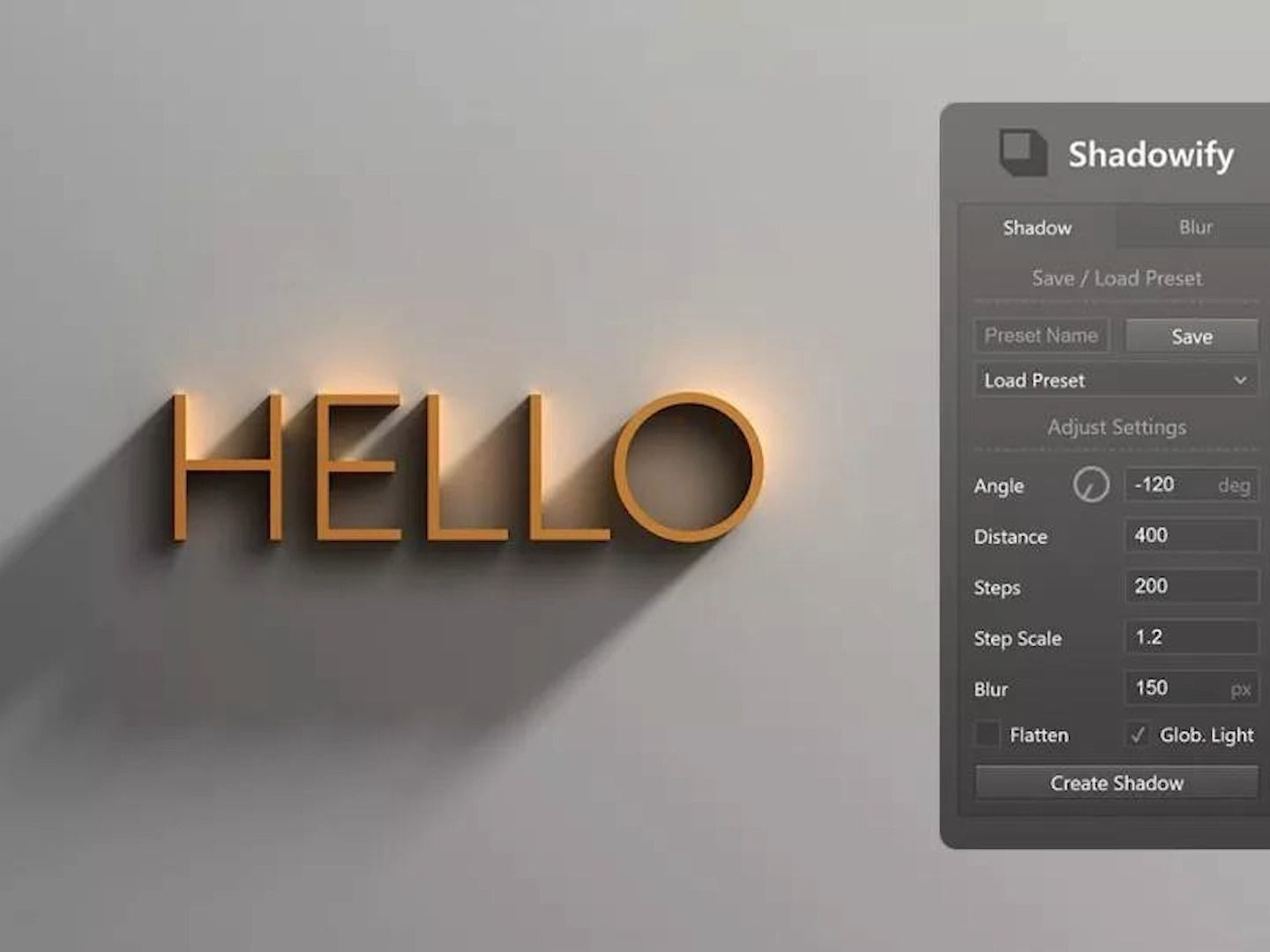 ps室内设计墙体投影插件shadowify 制作彩平图异常轻松