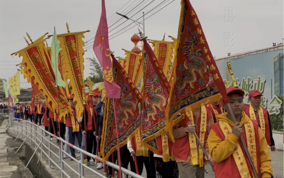 两英鹤丰村海洋天后宫恭迎湄洲妈祖金身