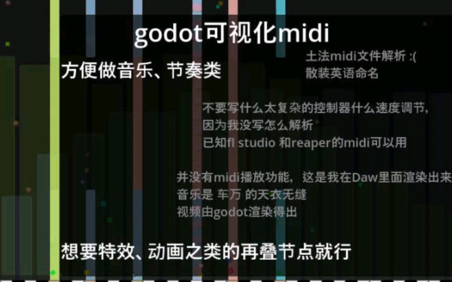 godot上Midi和频谱可视化项目分享可于音乐类节奏类游戏哔哩哔哩bilibili