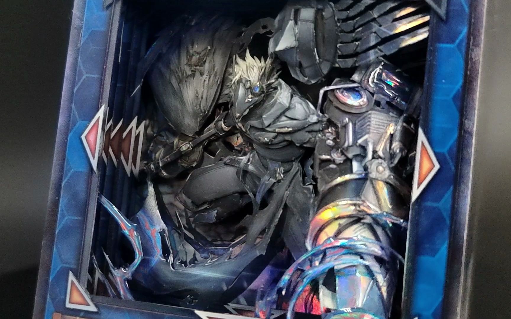 游戏王【铁兽战线式强袭机动兵装改"牛头百舌ii"】卡雕/立体卡