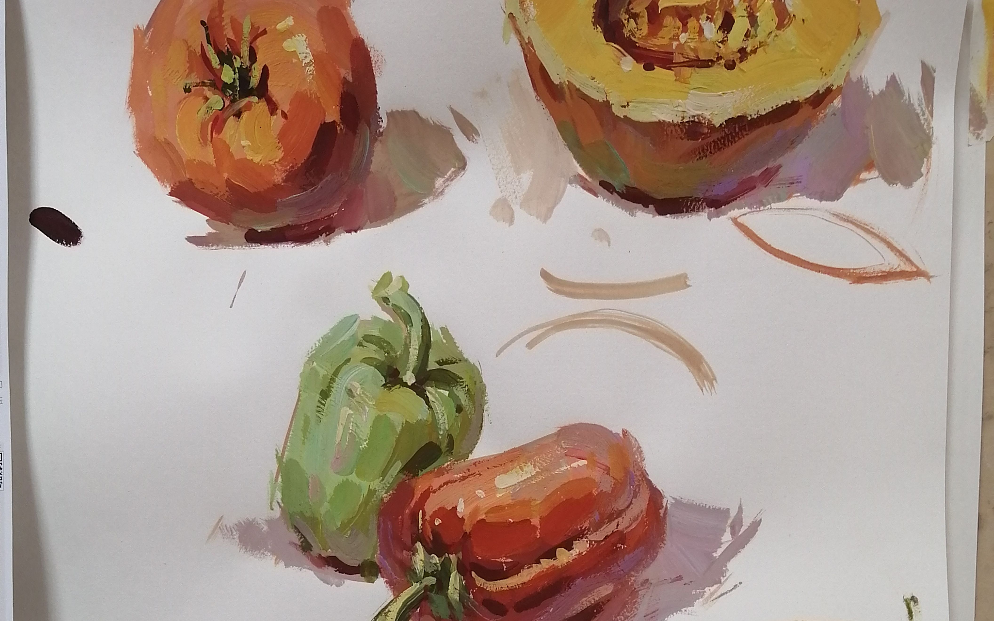 传奇画室线上直播课色彩蔬菜单体主讲崔志彬