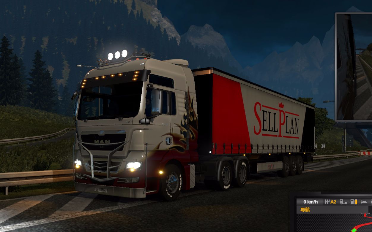 乐美解说欧洲卡车模拟2德国曼新车全高改跑跑山路十八弯