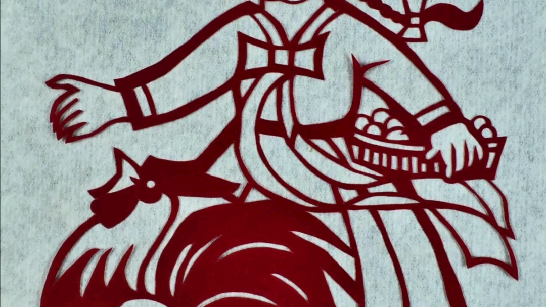 朝鲜族小女孩 刻纸 剪纸