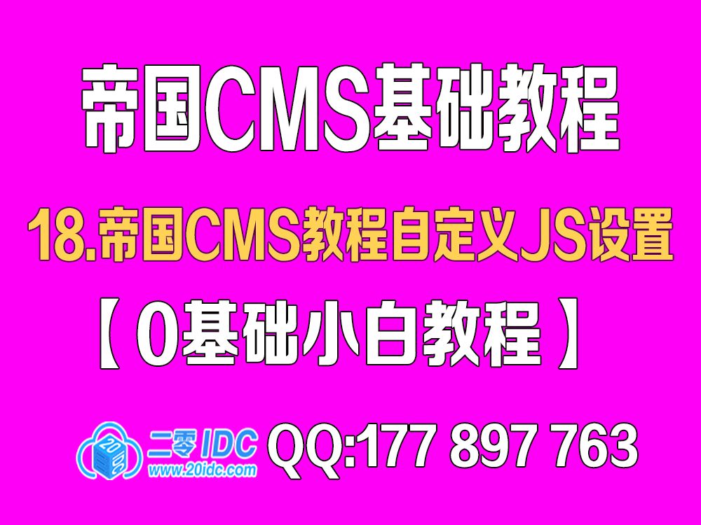 18.帝国cms教程自定义JS设置【0基础教程】哔哩哔哩bilibili