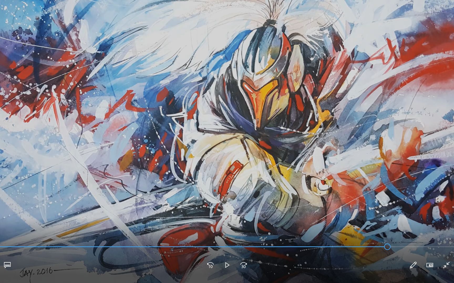 水彩画--英雄联盟 - jhin the virtuoso