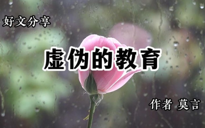 好文分享 《虚伪的教育》 作者 莫言哔哩哔哩bilibili