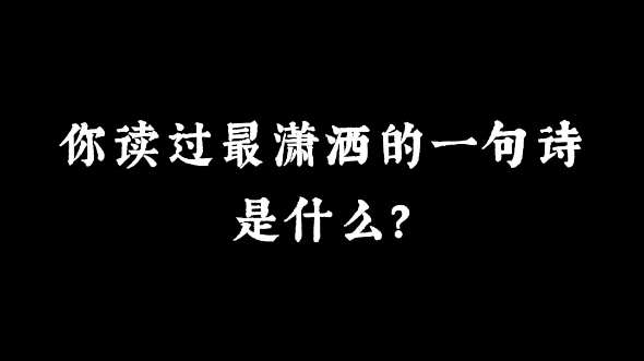 “我自人间漫浪,平生事、南北西东” | 你读过最潇洒的一句诗是什么?哔哩哔哩bilibili