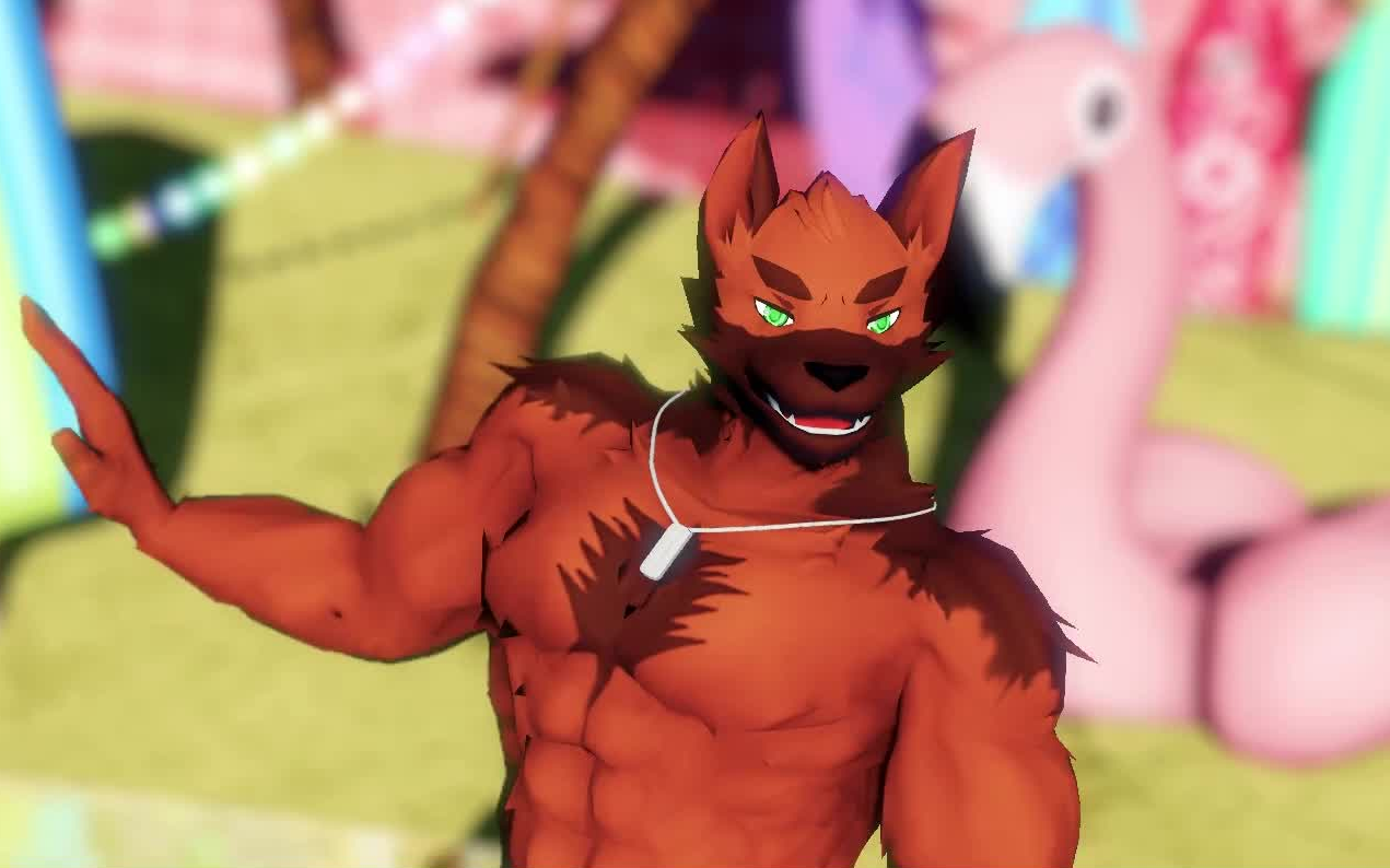 兽人mmd帅兽老公shepherd泳池边戏耍玩水被发现了兽人mmdgimmexgimme