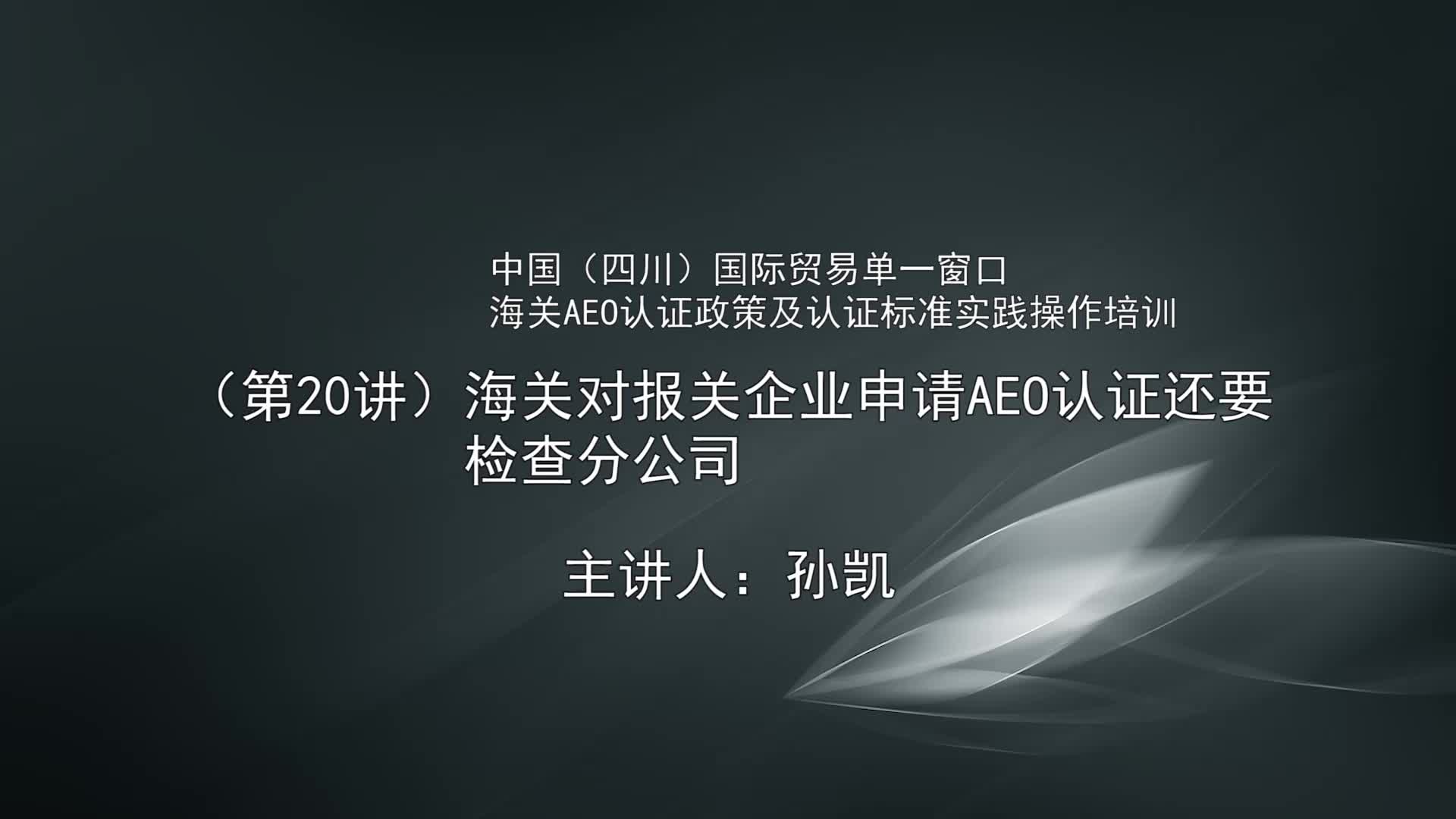 海关AEO高级认证全解读(20)海关对报关企业申请AEO认证还要检查分公司吗?专家解读分公司和子公司纳入AEO认证的情形哔哩哔哩bilibili