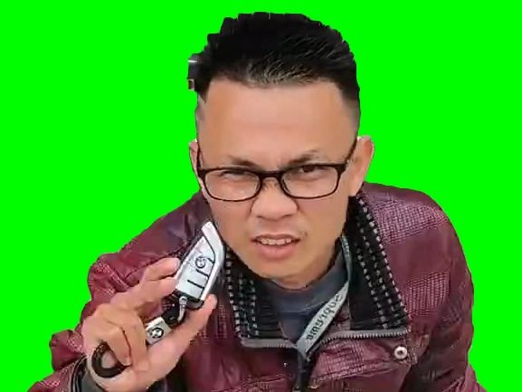 鹿哥提车绿幕素材