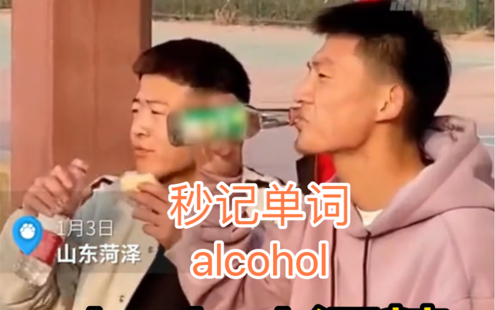 秒记单词 alcohol 四六级必备 高中必修单词哔哩哔哩bilibili