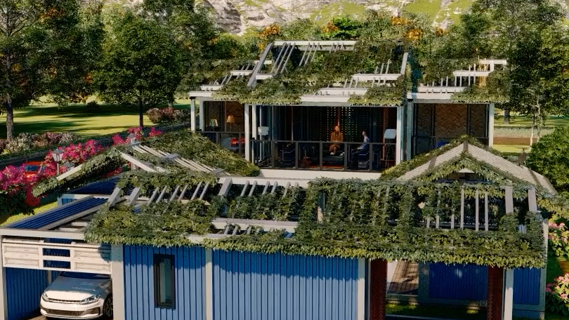 旧集装箱,建新四合院,创意还是扯?