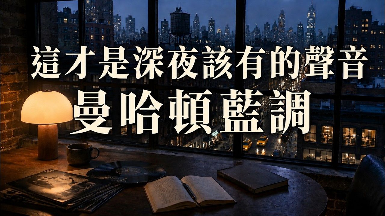 [歌单循环合集] 這才是曼哈頓深夜該有的聲音｜紐約藍色時刻・像有人在百老匯的燈光下為你一個人低聲唱歌｜窗邊爵士・溫暖鋼琴藍調｜深夜放鬆・閱讀・獨處時光｜