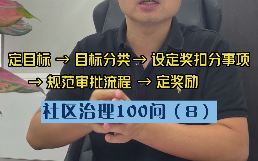 社区治理100问——第8问,积分制管理方案怎么做? #乡村治理#积分制管理#积分制管理李明老师哔哩哔哩bilibili