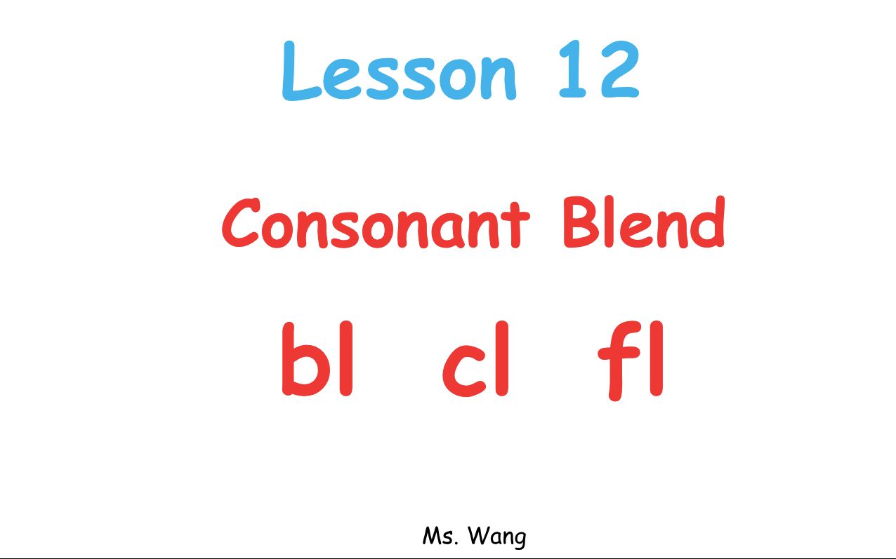 [图]Happy Phonics 12 consonant blend  bl cl fl (自然拼读 12 辅音组合 bl cl fl)