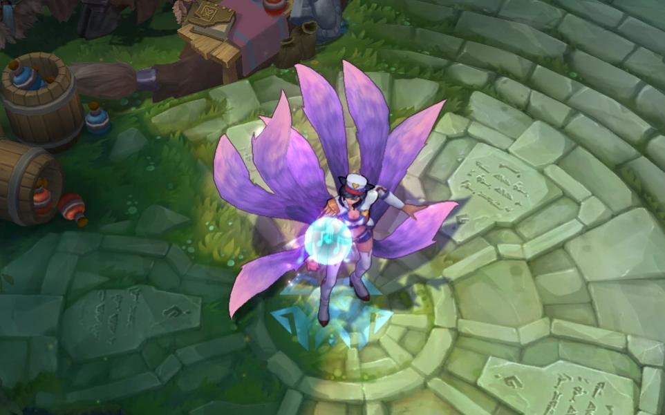 【lol】阿狸偶像歌手幻紫罗兰打歌服炫彩皮肤演示_英雄联盟
