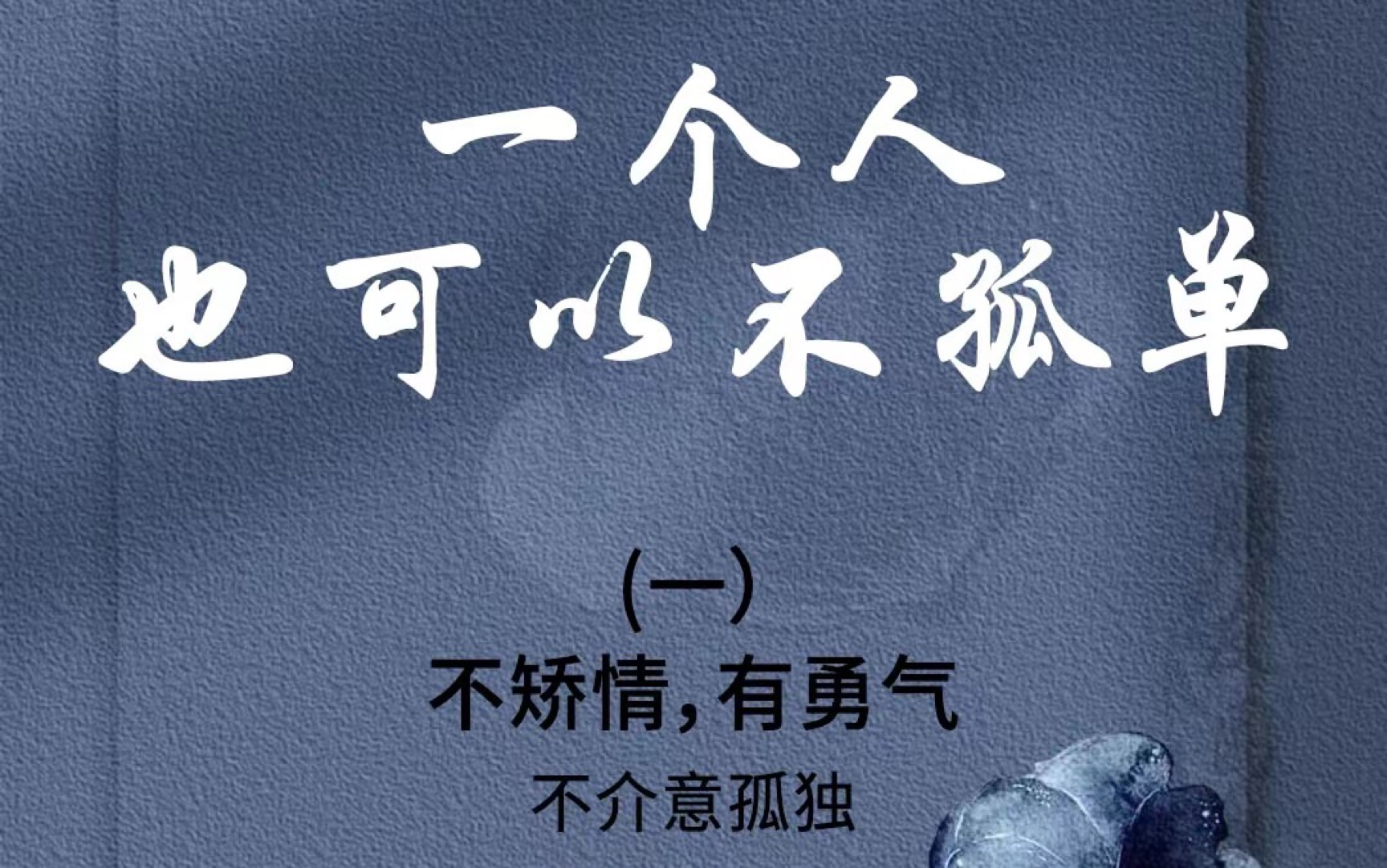 一个人可以不孤单文案感情文案之心
