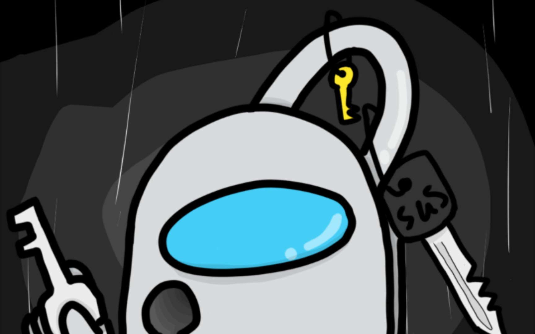 锁amongus绘画过程