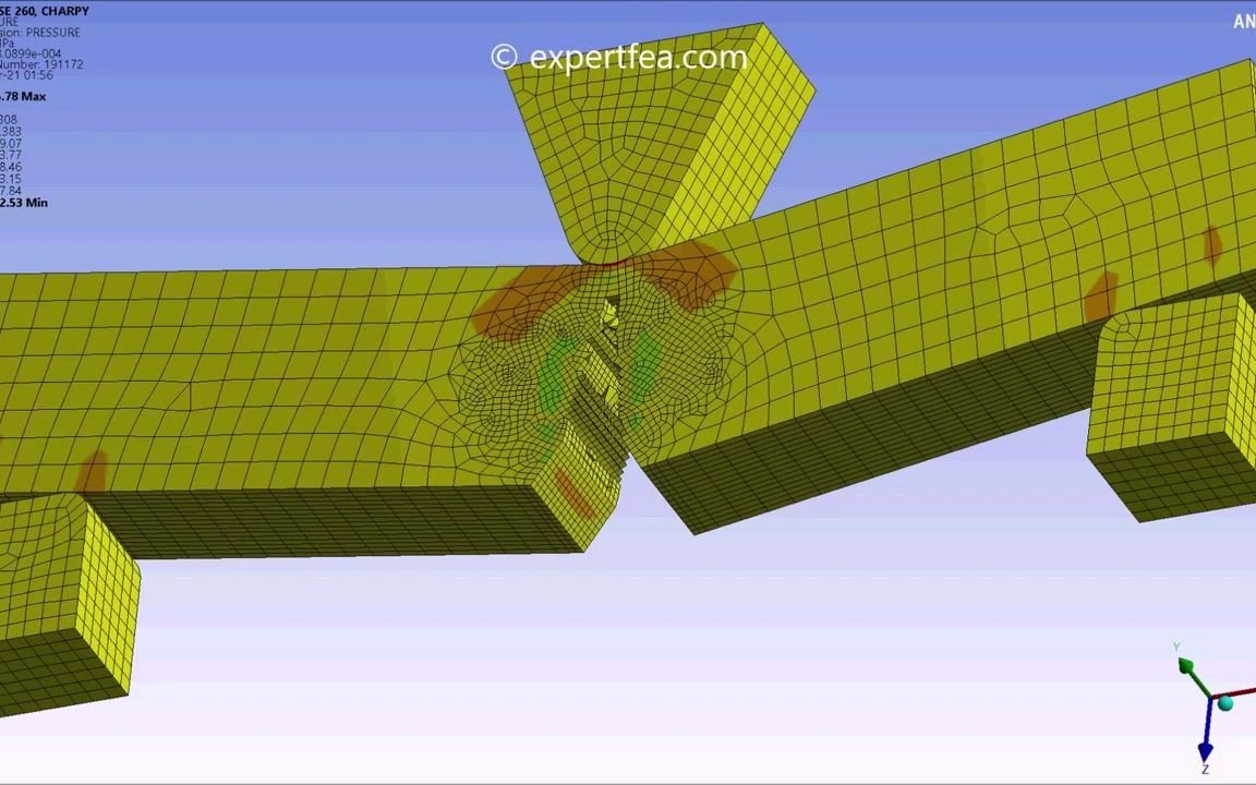 基于johnson - cook方法的冲击仿真断裂模拟