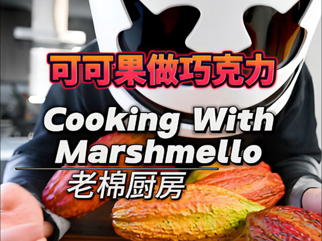 Cooking With Marshmello | 巧克力的前身长这样?带你从可可果开始做巧克力𐟍밟䔯𘏥“”哩哔哩bilibili