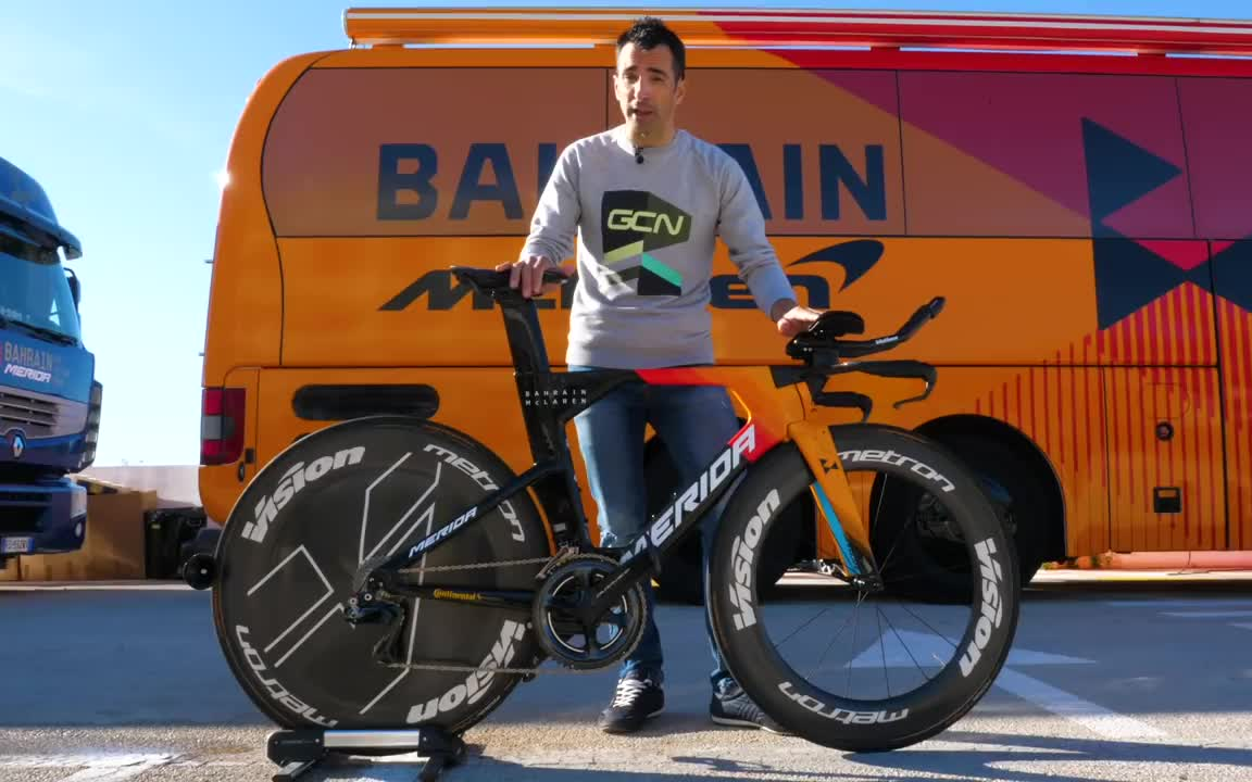 巴林迈凯伦车队计时车 La bici de crono de Sony Colbrelli | Team Bahrain McLaren哔哩哔哩bilibili