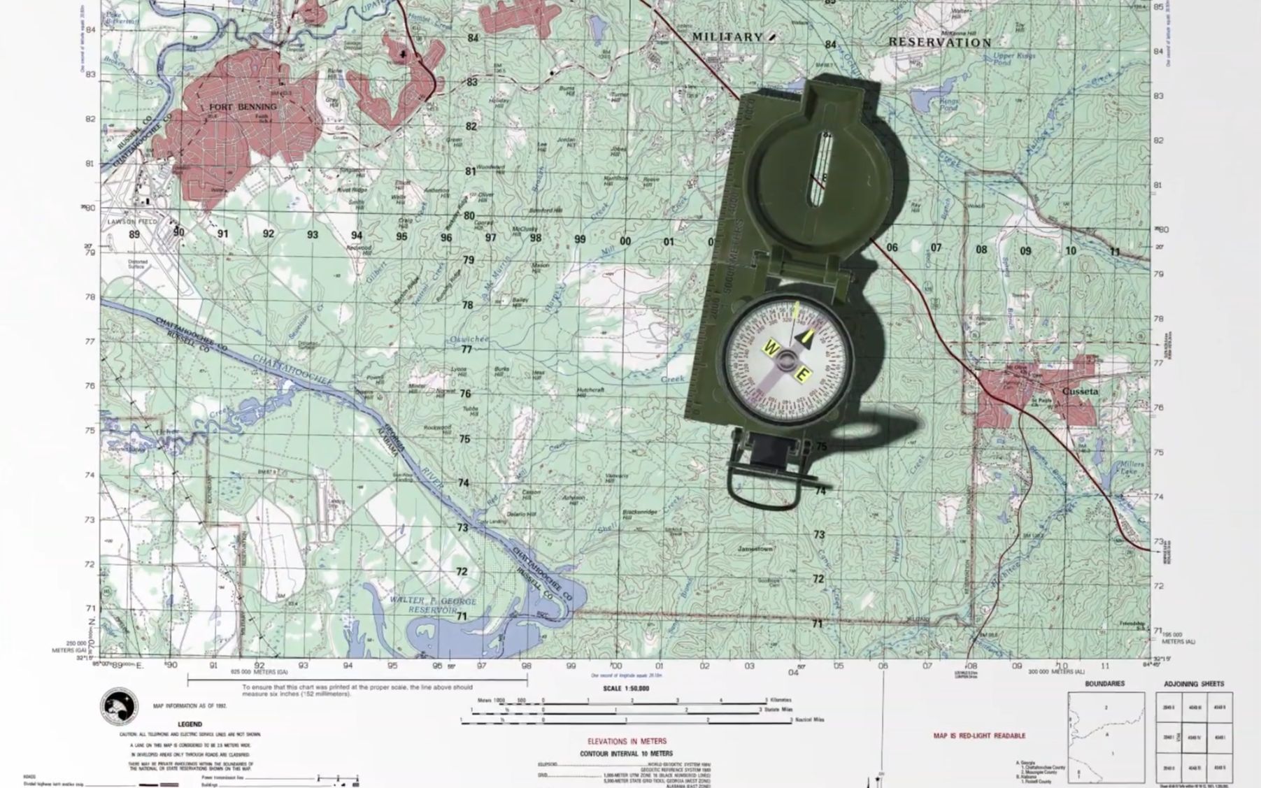 【中英双字】识图用图之使用指北针标定地图
