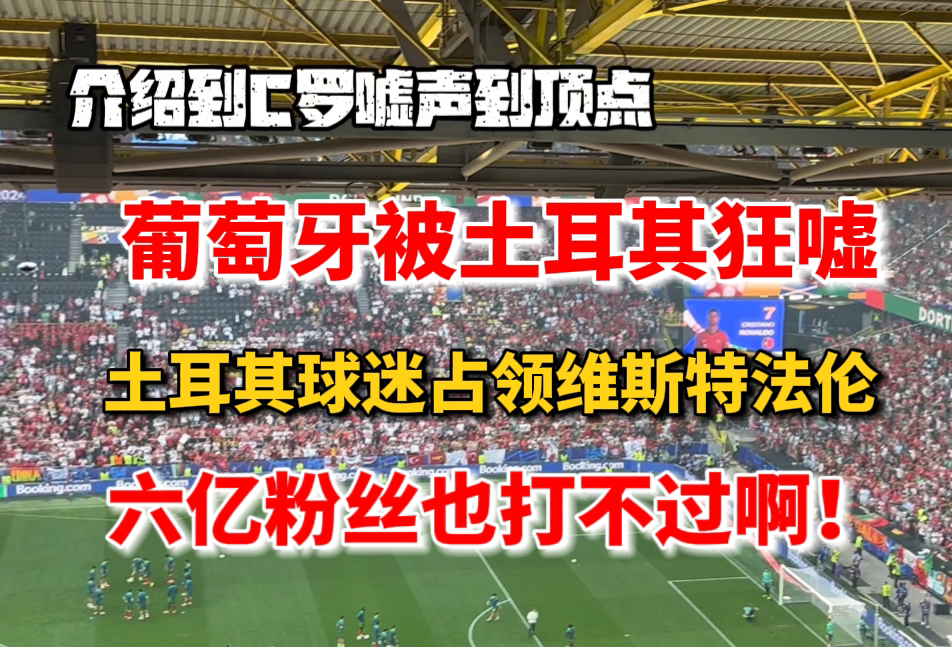 土耳其球迷太恐怖了,葡萄牙和C罗被狂嘘,现场七成土耳其球迷,耳朵都要聋了!哔哩哔哩bilibili