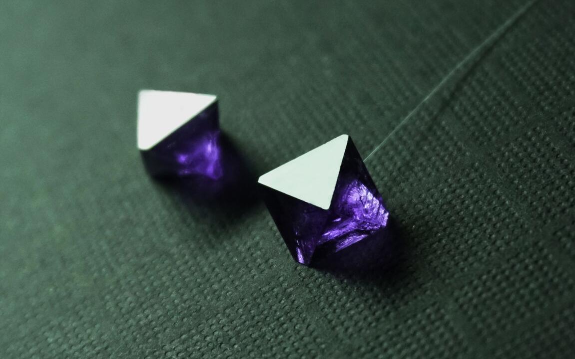 晶体制作第三期】紫色正八面体晶体-硫酸铝钾硫酸铬钾混晶，悬吊结晶法