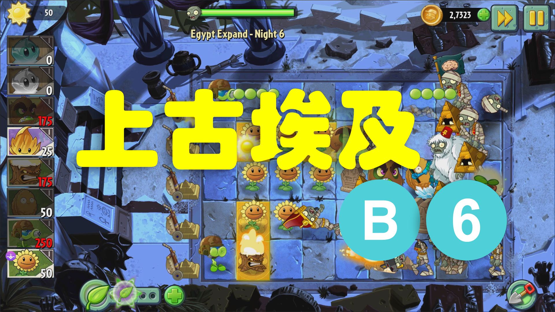 pvz2 植物大战僵尸2 shuttle版 上古埃及 拓展关 expand 6