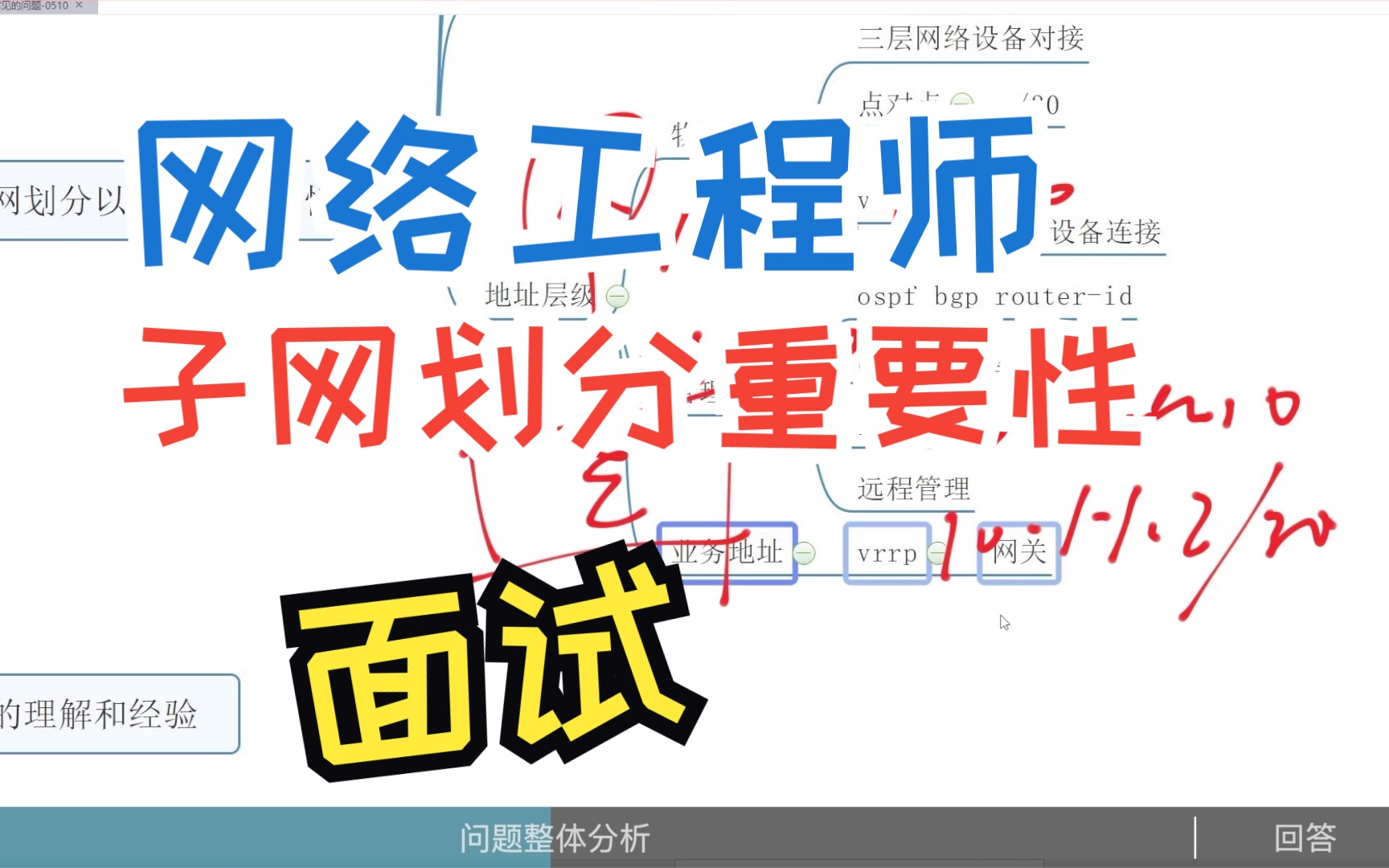九、子网划分的重要性网工面试常见问题哔哩哔哩bilibili