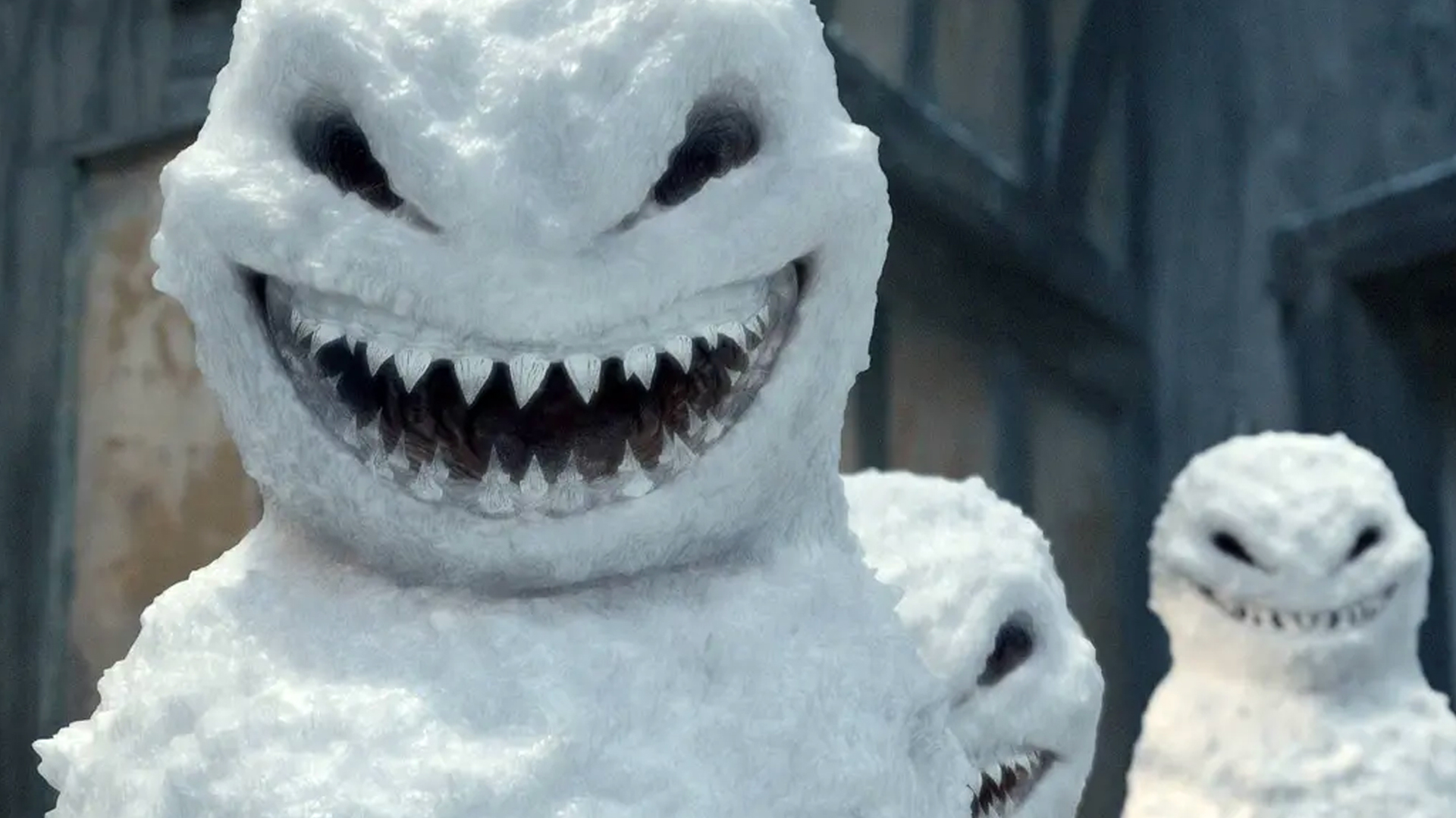 熊孩子堆了一个雪人,却突然口吐人语,变成了怪物到处吃人