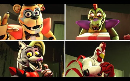 [fnaf sfm]魅惑摇滚&作者 vs 开挂保安_哔哩哔哩_bilibili