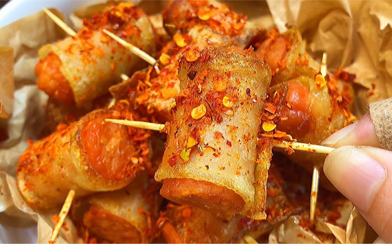 土豆火腿串土豆火腿的神仙吃法馋哭隔壁小孩