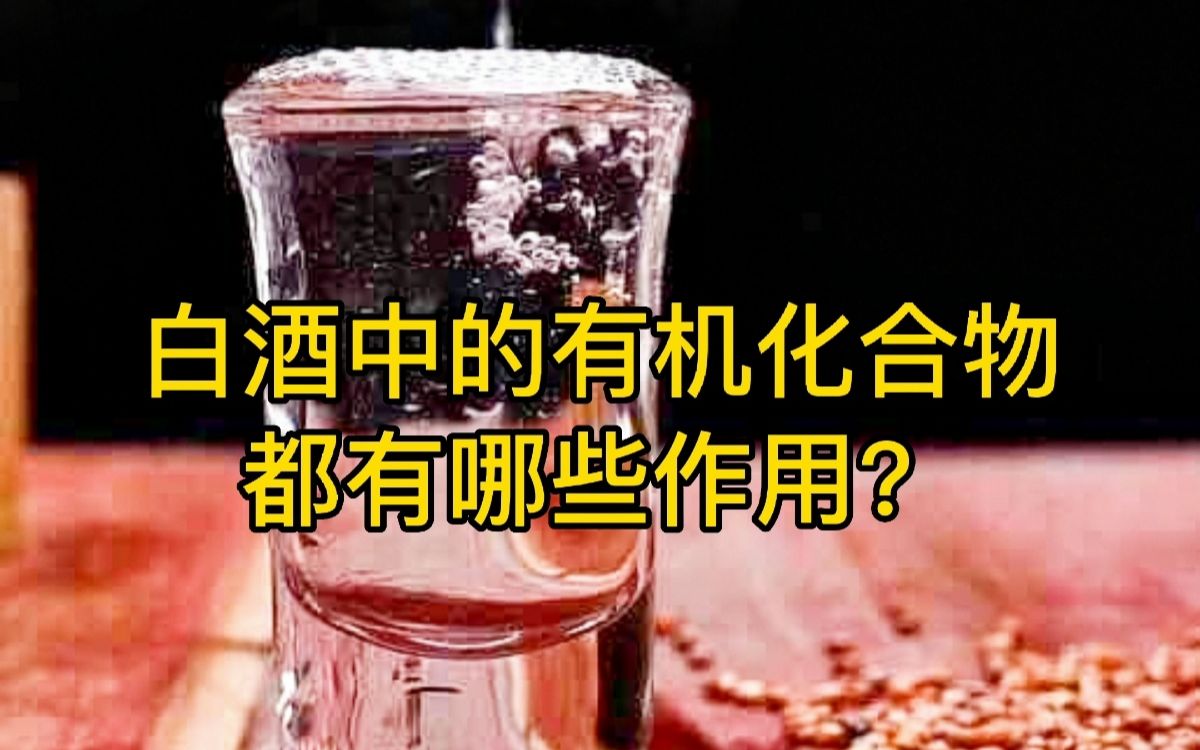 白酒中的:酸、酯、醇、醛酮类有机化合物都有那些作用?哔哩哔哩bilibili