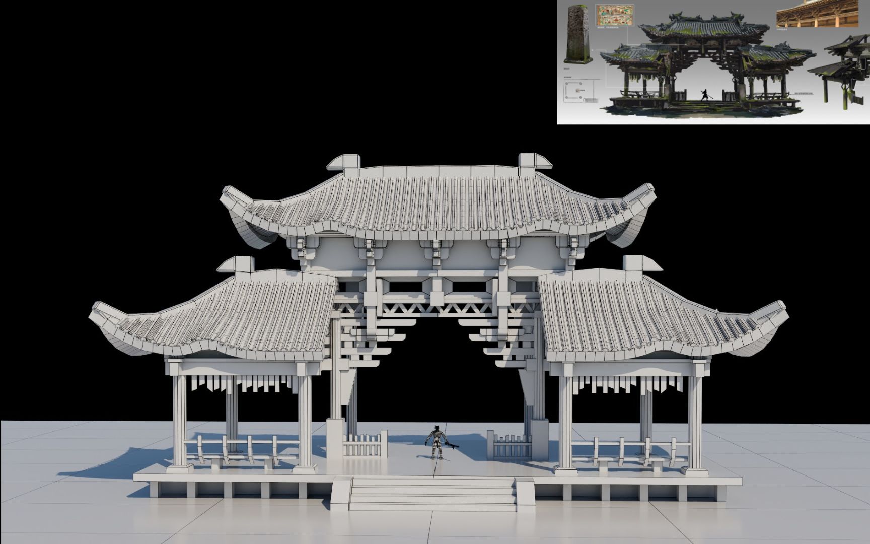 3d还原《黑神话》建筑场景模型,2小时手把手教会你黑神话游戏场景建模