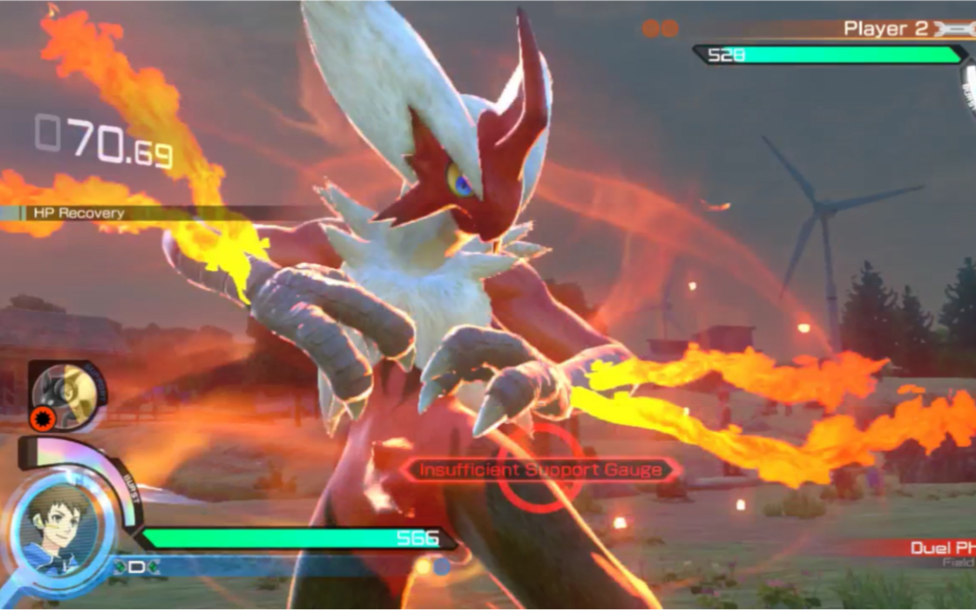 口袋妖怪铁拳01超级火焰鸡的大招太帅了